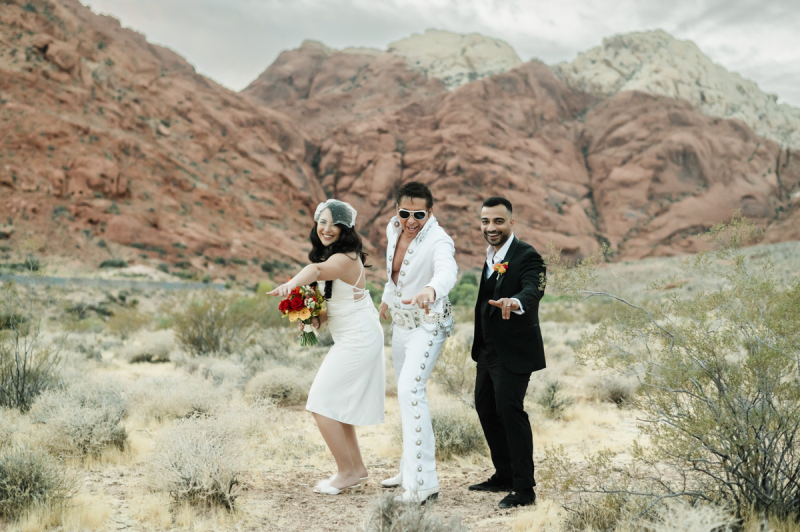 Shannen + Lawan with Elvis.