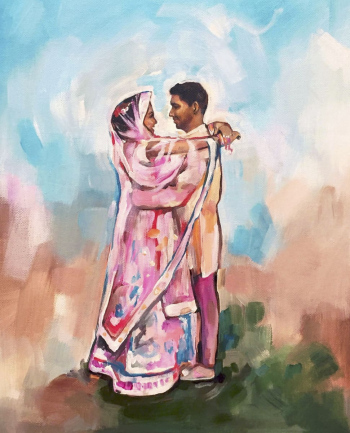 Example of acrylic painting.