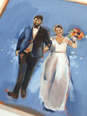 Example of wedding portrait painting.