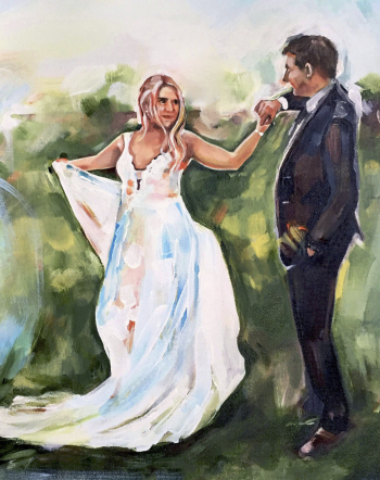 Example of wedding portrait painting.