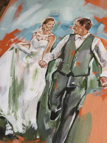 Example of wedding portrait painting.
