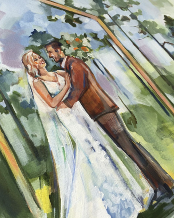 Example of wedding portrait painting.