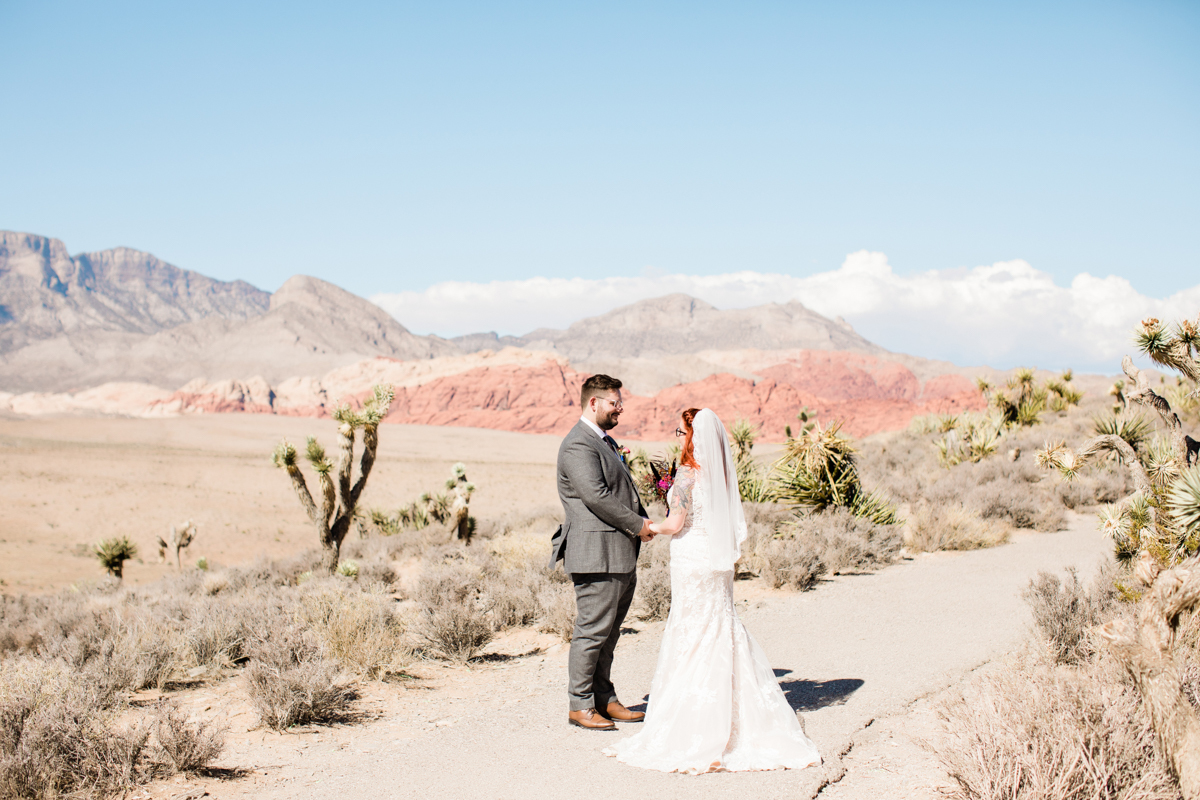 Wedding couple having a peaceful moment to themselves after their destination wedding ceremony.