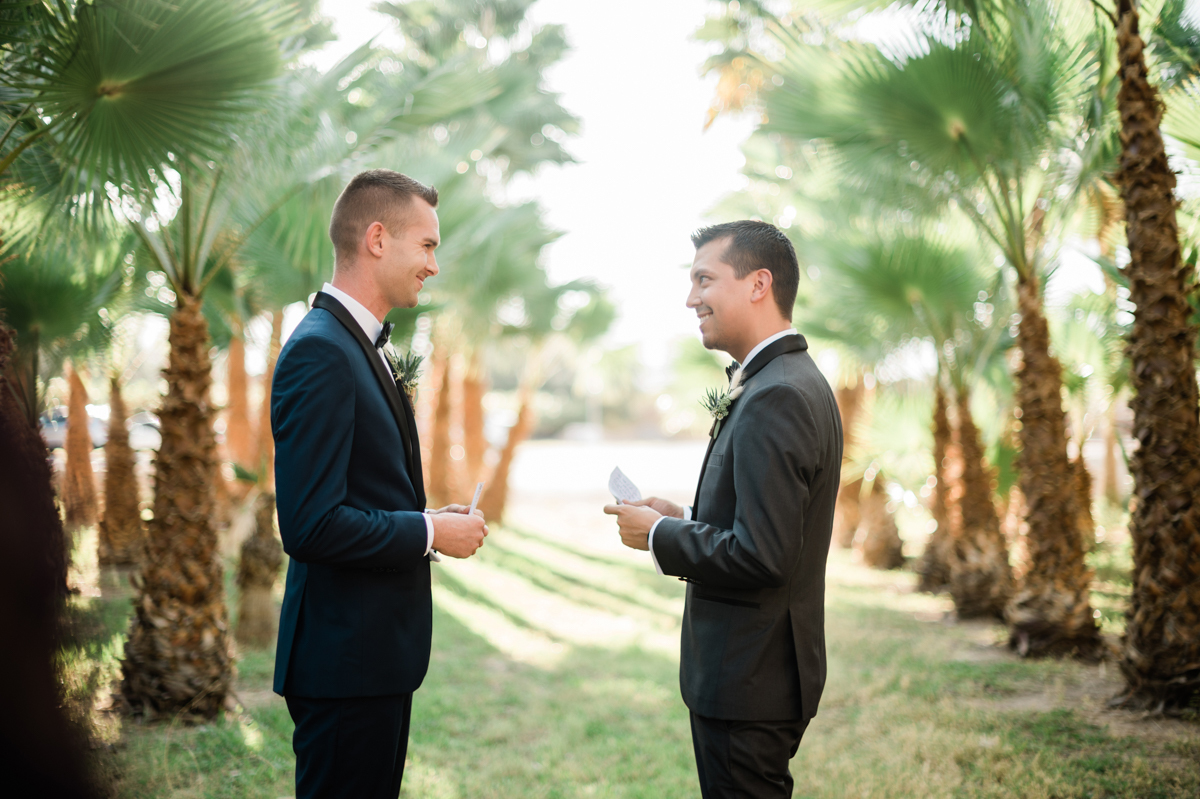 Newlyweds eloping at GreenGale Farms in Las Vegas.