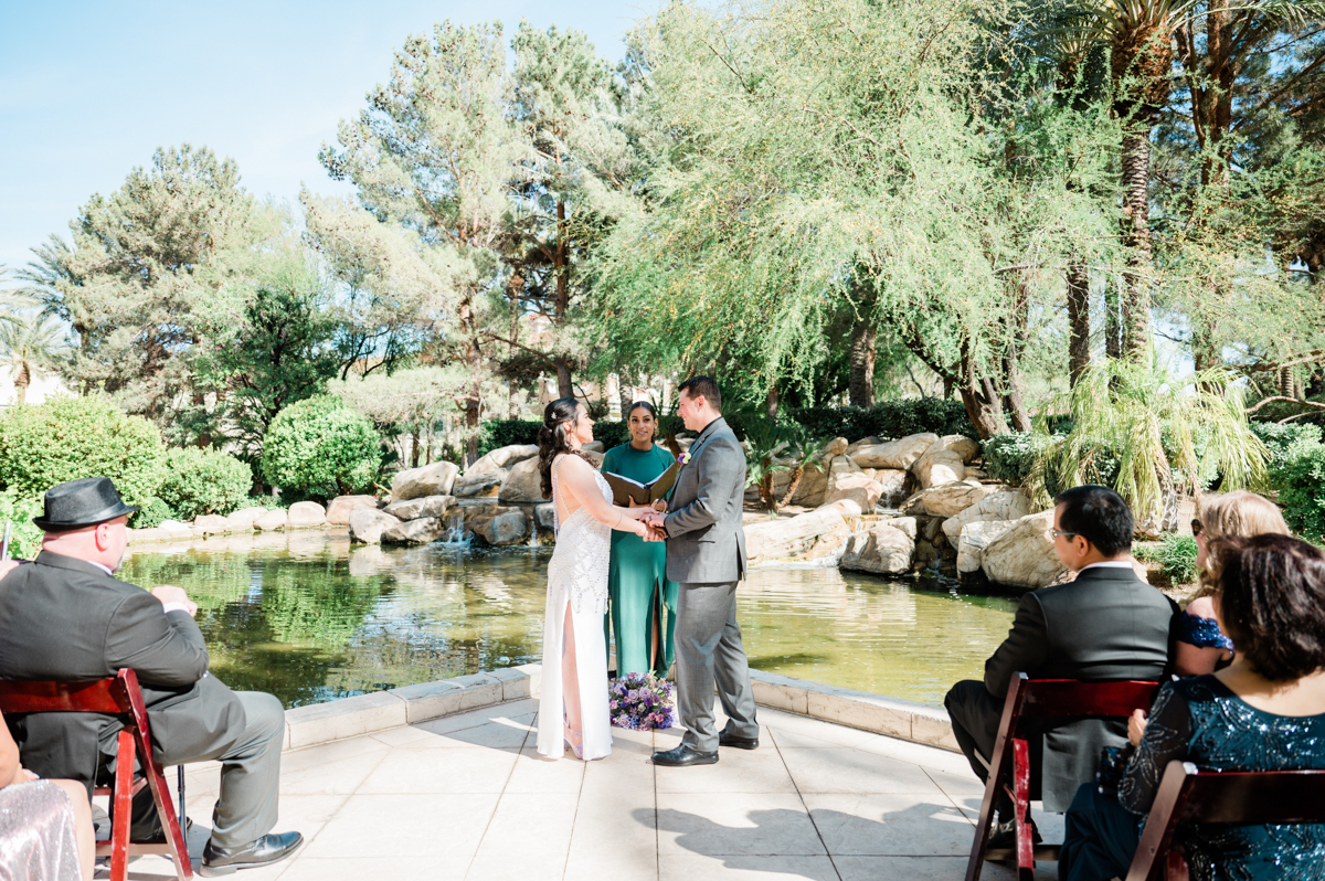 Newlyweds getting married at JW Marriott in Las Vegas.