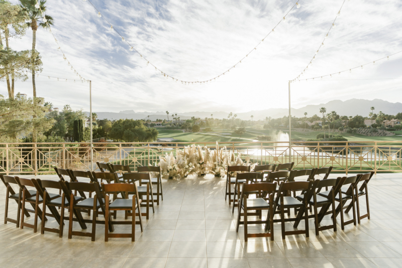 View of ceremony area at Canyon Gate Country Club.