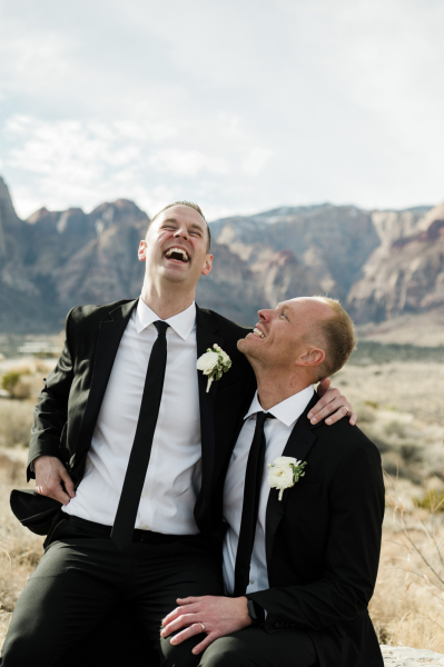 Spencer + Connor at Red Rock Canyon.