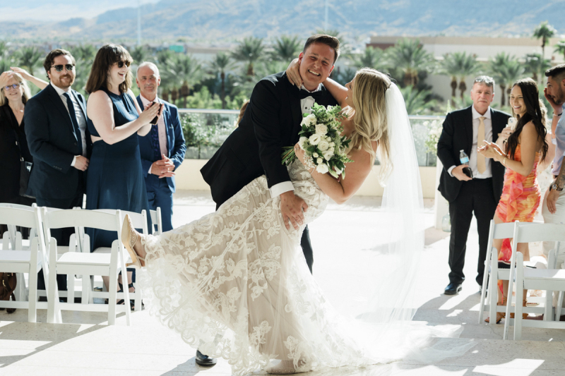 Post ceremony aisle dip. Post ceremony aisle dip.