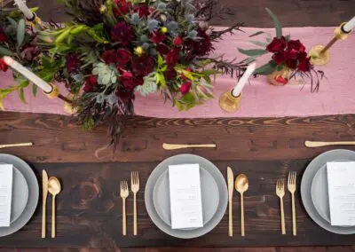 Brunch wedding table set.