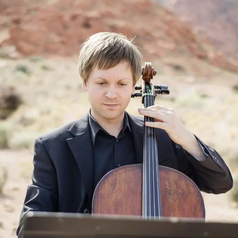 Man playing cello.