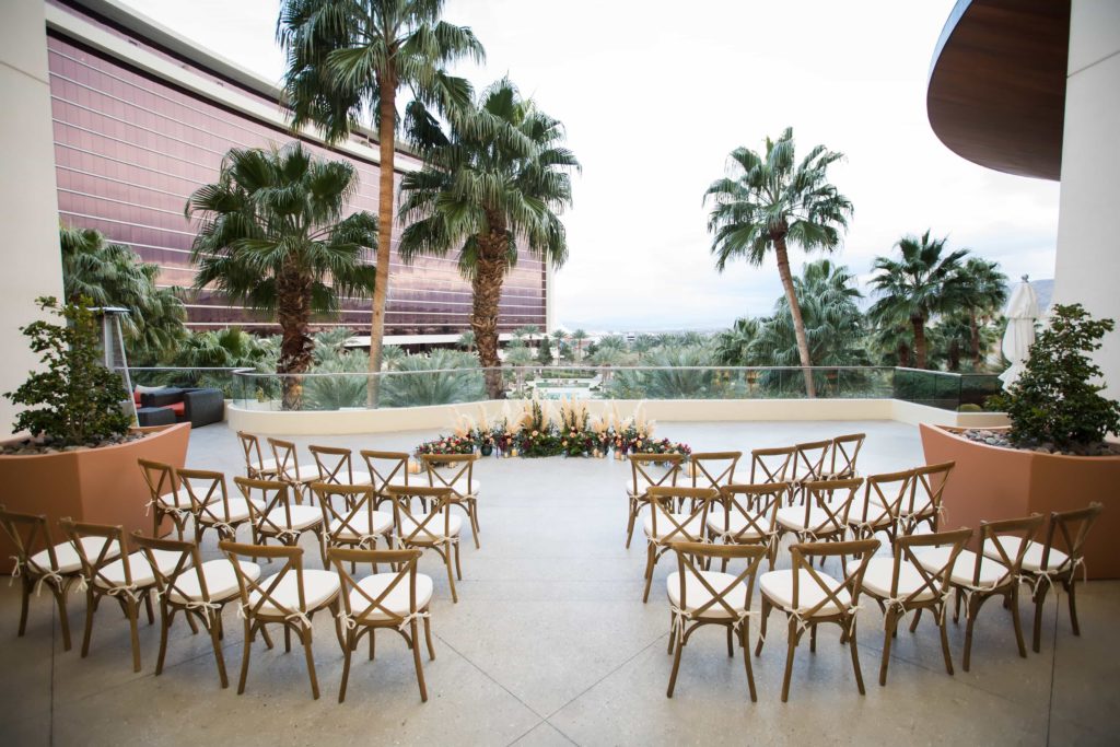 Indoor/Outdoor wedding venue in Las Vegas, Red Rock Resort.