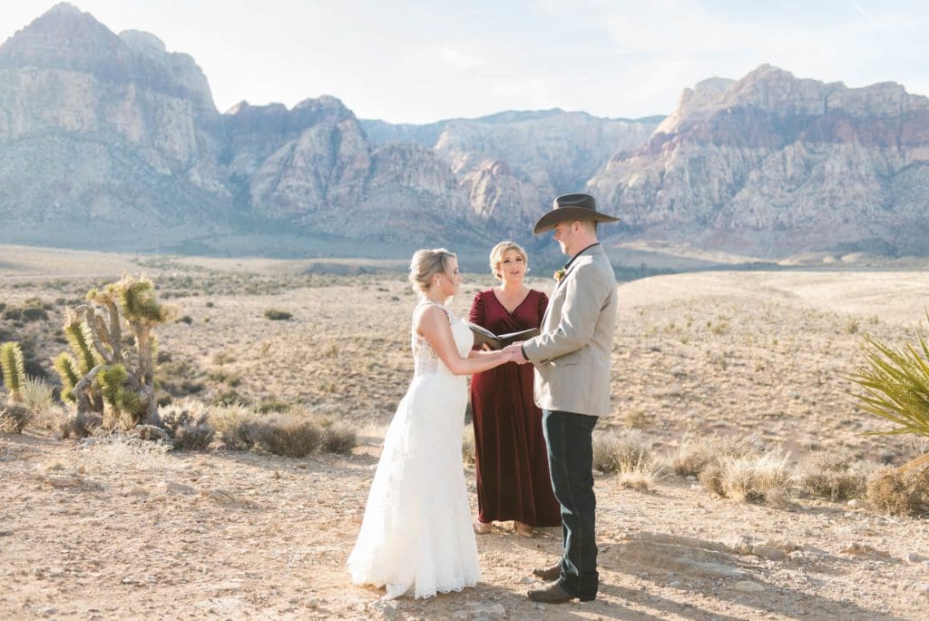 Wedding ceremony at the Red Rock Canyon Overlook.