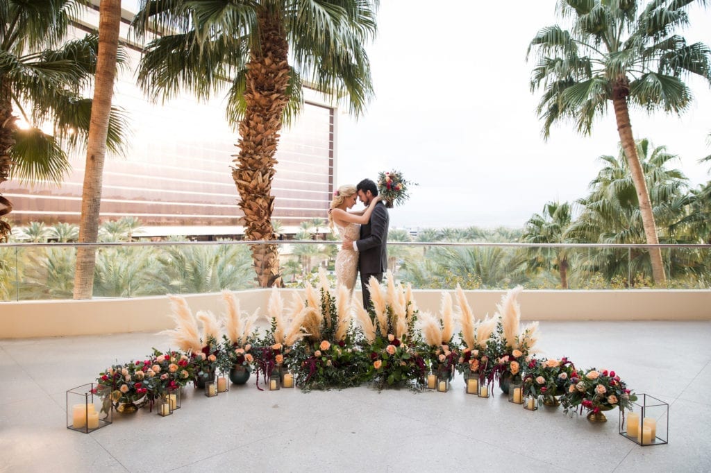 Chic and modern wedding style on the Red Rock Terrace.
