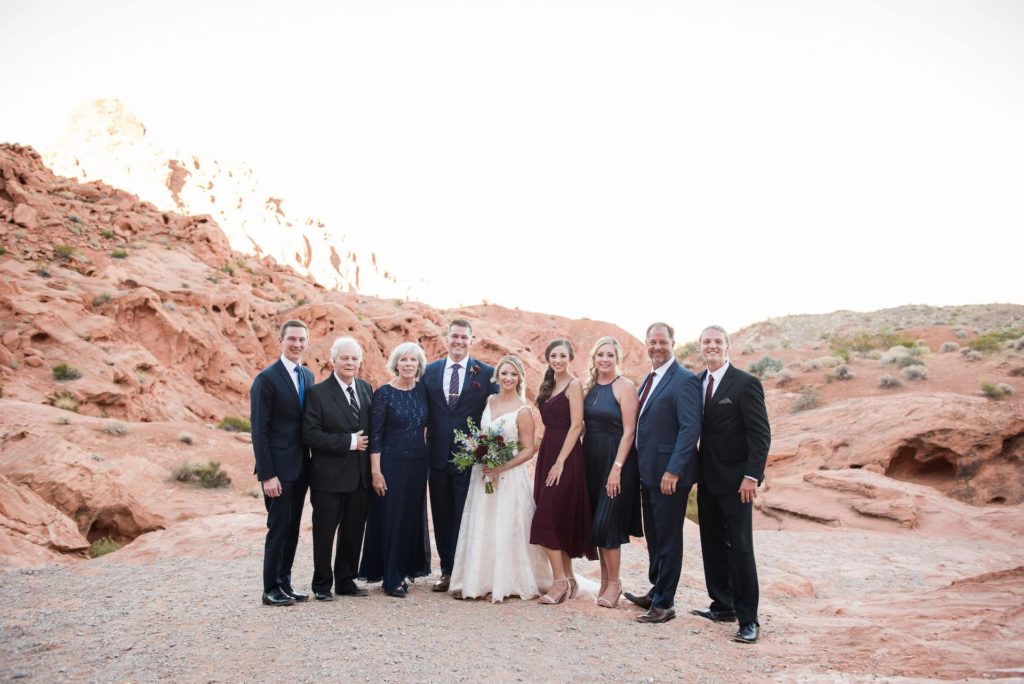 Photo of family at elopement
