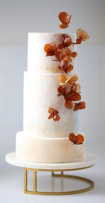 simple wedding cake ideas floral