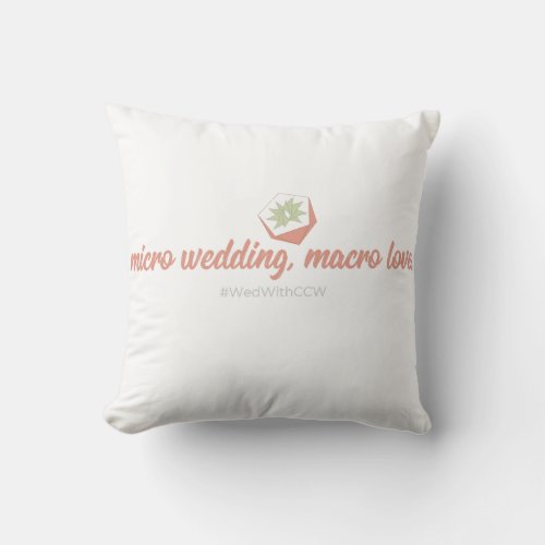 Micro Wedding Throw Pillow