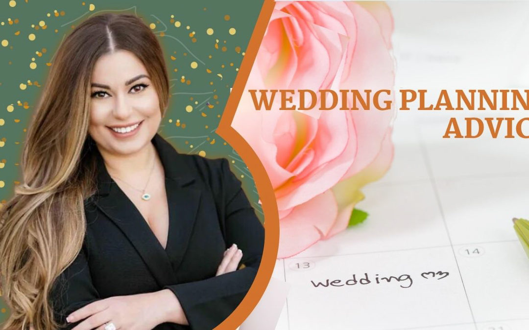 We see a photo of Jennifer Mary, the owner of Jennifer Mary Events a Las Vegas Luxury Wedding & Event Planning Company, and the words Wedding Planning Advice appear to her right.